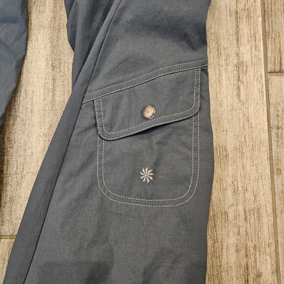 Athleta The Dipper Cargo Pants Womens Size 10 Gray Low Rise Vintage Y2K Utility - Picture 8 of 12